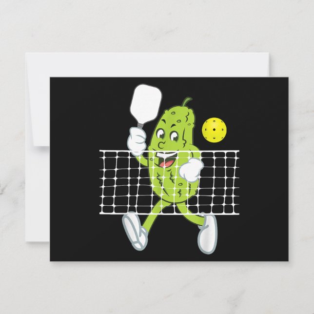 Pickle-uppspelningspickleball - lustig Pickleball  Julkort (Framsida)