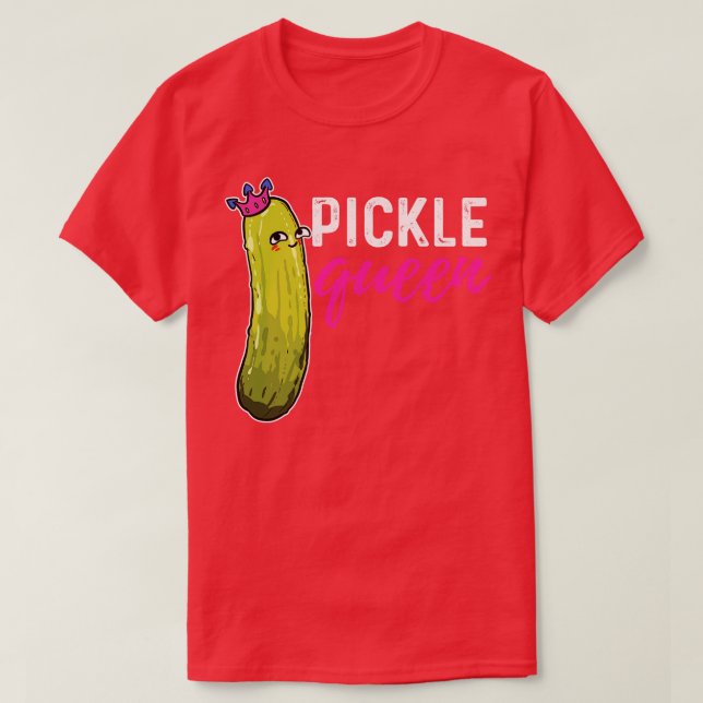 Pickle Vegan Vegetarian Cucumber Vegetable Krona T Shirt (Design framsida)