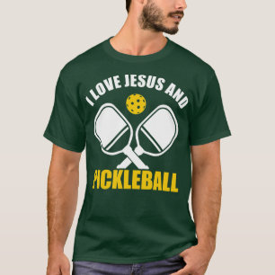 PicklebalI Kärlek Jesus och Pickleball Quote Chris T Shirt