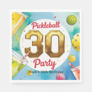 Pickleball 30års födelsedag Party Pappersservett