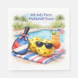 Pickleball 4th July Party Independence Day Pappersservett