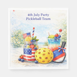 Pickleball 4th July Party Independence Day Pappersservett