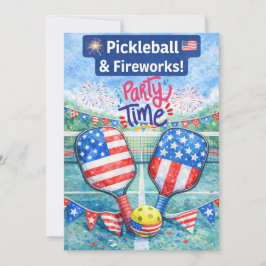 PICKLEBALL 4th of July Pickleball Party Invitation Inbjudningar