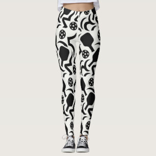 Pickleball Abstrakt Paddle Court Stil Leggings