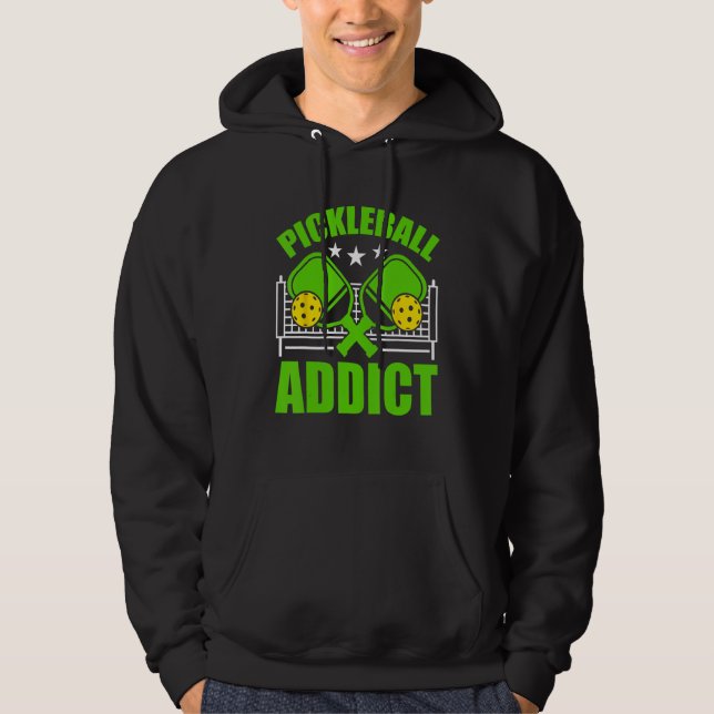 Pickleball Addict Cool pickleball player Hoodie (Framsida)