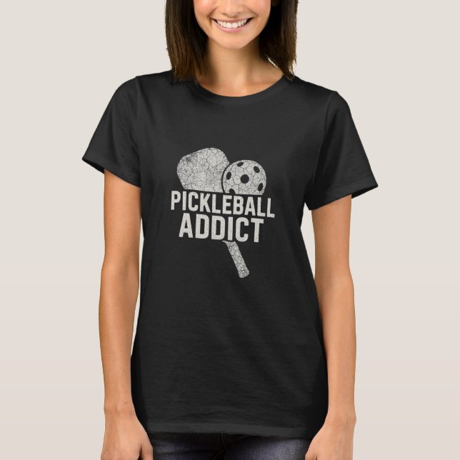 Pickleball Addict Premium T Shirt (Framsida)