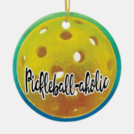 Pickleball-alkoholspelaren Julgransprydnad Keramik