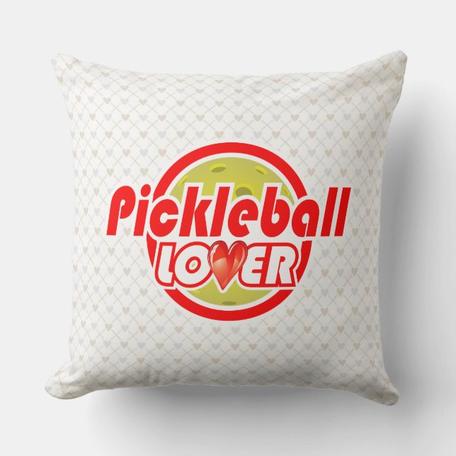 Pickleball Älskare 2-2B-alternativknappar Kudde (Framsida)