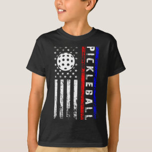 Pickleball-älskare 4:e juli amerikansk flagga Pick T Shirt