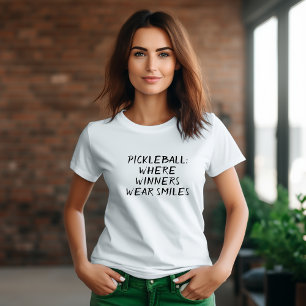 Pickleball Älskare, Dream, lustig svart slogan T Shirt
