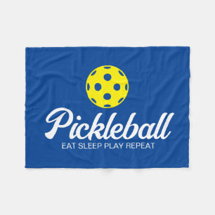 Pickleball älskare-filt med roliga citat fleecefilt