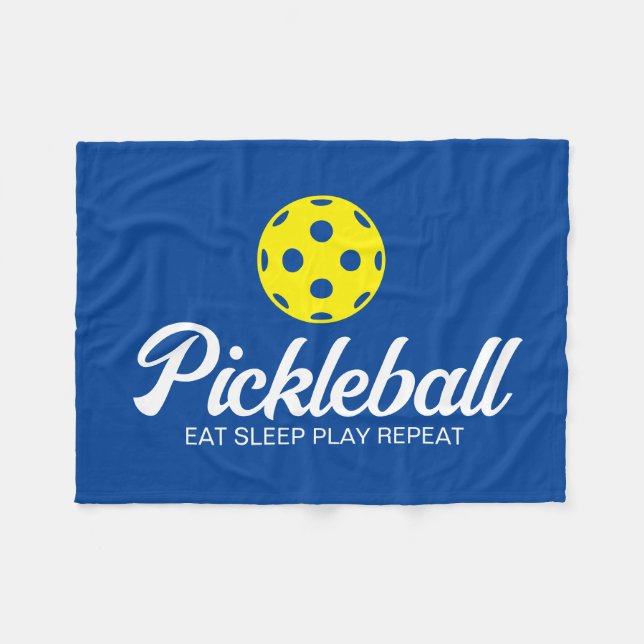 Pickleball älskare-filt med roliga citat fleecefilt (Framsidan (Horisontell))