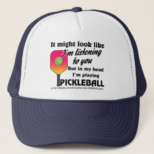 Pickleball Älskare i mitt huvud jag spelar Pickleb Keps