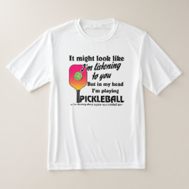Pickleball Älskare i mitt huvud jag spelar Pickleb T Shirt