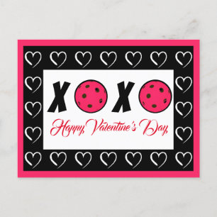 Pickleball Älskare Valentine XOXO Picklebollar Vykort