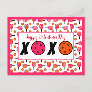 Pickleball Älskare Valentine XOXO Picklebollar Vykort