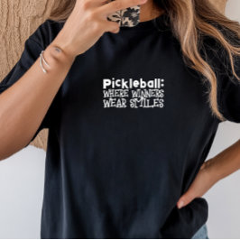 Pickleball-älskares dröm rolig vit slogan t shirt