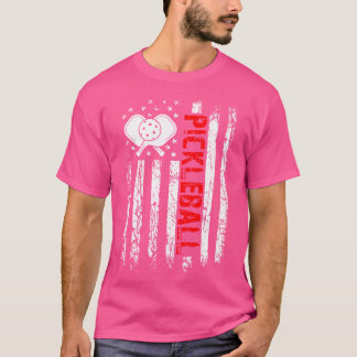 Pickleball American Flag Patriotic Pickleball T Shirt