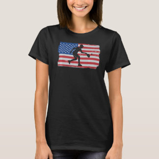 Pickleball American Flagga för Pickleball Players T Shirt