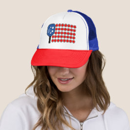 Pickleball American Flagga Independence day Keps
