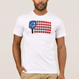 Pickleball American Flagga Independence day T Shirt