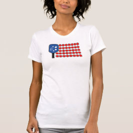 Pickleball American Flagga Independence day T Shirt