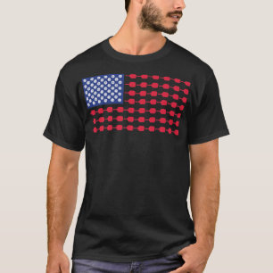 Pickleball American Flagga Patriotic 4:e juli 794 T Shirt