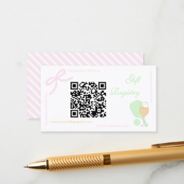 Pickleball and Prosecco Bridal Shower Registry Tilläggskort