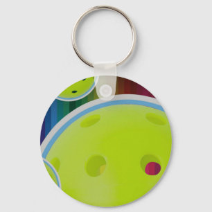 Pickleball Anpassa Roligten Pickle Boll Nyckelring