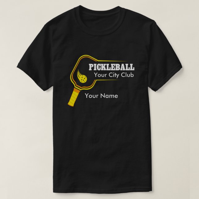 Pickleball Anpassade Pickleball Klubb T-shirt (Design framsida)