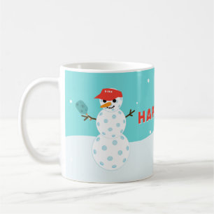 Pickleball Anpassningsbar Humous Snögubbe Mugg