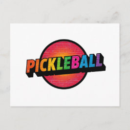 Pickleball anslagskort design svart och vit meddelande vykort