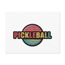 Pickleball anslagskort design svart och vit