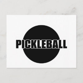 Pickleball anslagskort design svart och vit meddelande vykort