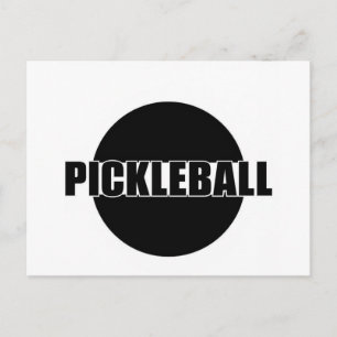 Pickleball anslagskort design svart och vit meddelande vykort