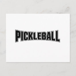 Pickleball anslagskort design svart och vit meddelande vykort