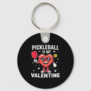 Pickleball är alla hjärtans dag rolig valentines d nyckelring