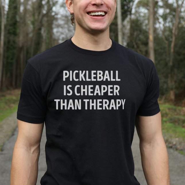 Pickleball är billigare än Therapy Pickleball Kärl T Shirt (Skapare uppladdad)