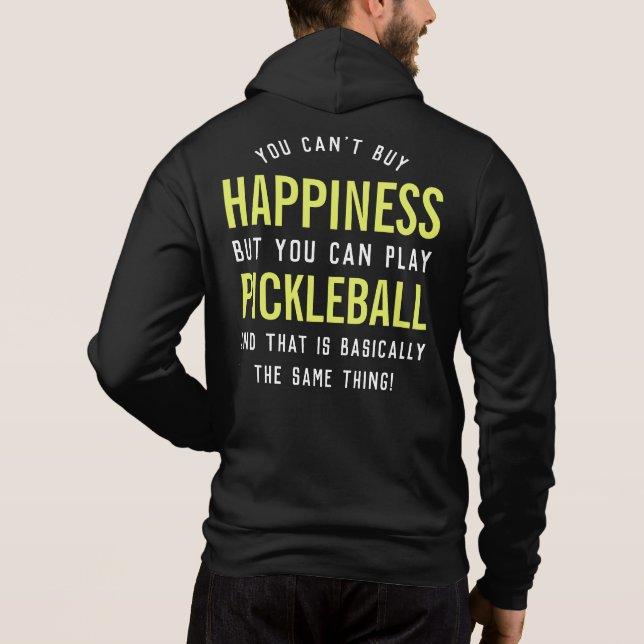 Pickleball är Happny Pickleball Gift T Shirt (Baksida)