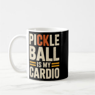 Pickleball är kondition rolig spelare humor sarkas kaffemugg