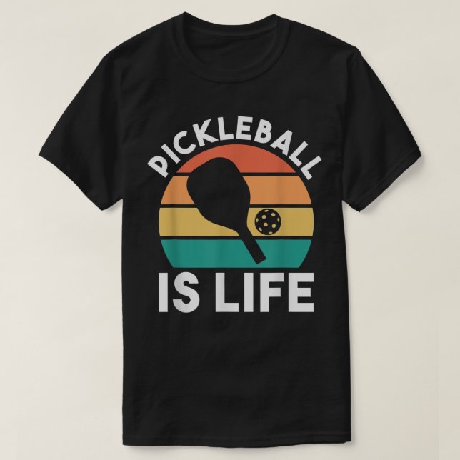 Pickleball är Life 490 T Shirt (Design framsida)