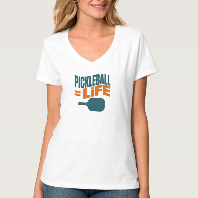 Pickleball är lika med Life Funny Player T Shirt (Framsida)