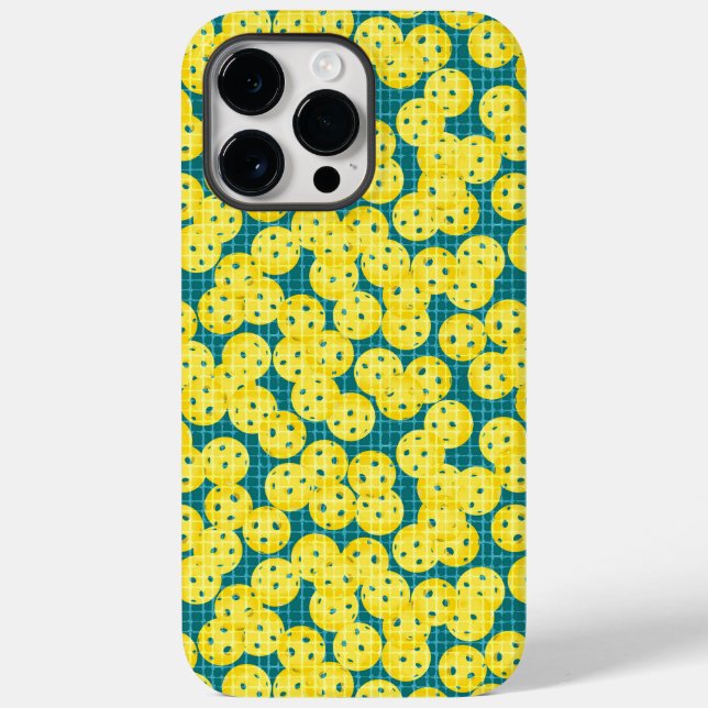 Pickleball är livet - Gult på turkos (Baksida)