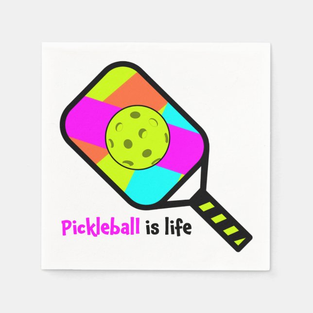 Pickleball är livet Pappersservett (Framsidan)