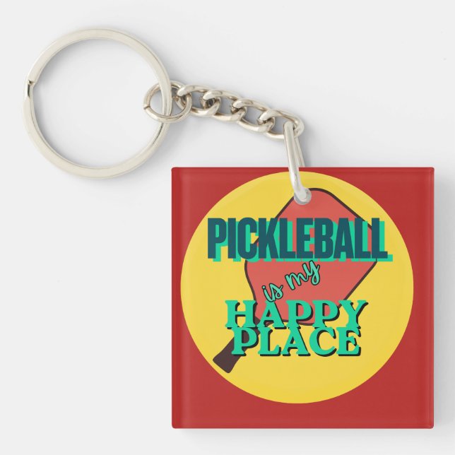 Pickleball är min lyckliga plats humor (Framsidan)