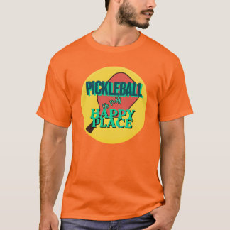 Pickleball är min lyckliga plats humor t shirt