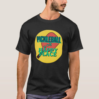 Pickleball är min lyckliga plats humor t shirt