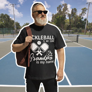 Pickleball är min morfar min Namn Black T Shirt