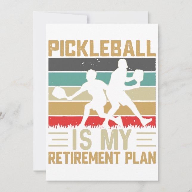 Pickleball är min Pension-plan. Inbjudningar (Framsida)
