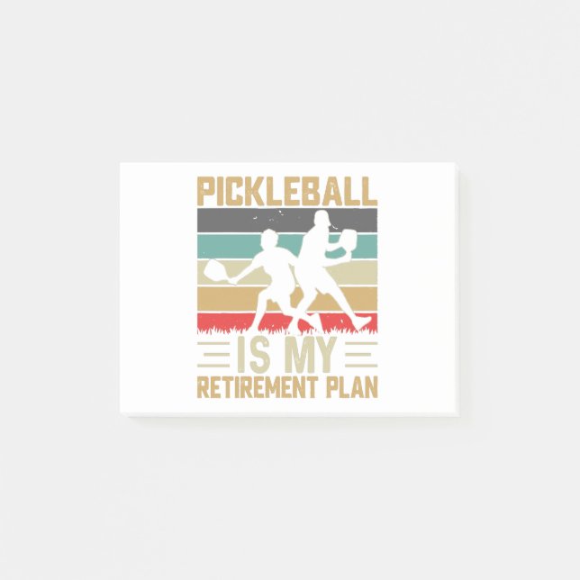 Pickleball är min Pension-plan. Post-it Block (Framsida)